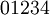 \mathrm{0} \mathrm{1} \mathrm{2} \mathrm{3} \mathrm{4} \,\!