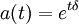 a(t)=e^{t\delta}\,