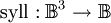 \operatorname{syll} : \mathbb{B}^3 \to \mathbb{B}