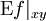 \operatorname{E}f|_{xy}