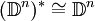 (\mathbb{D}^n)^* \cong \mathbb{D}^n