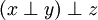 (x \perp y) \perp z